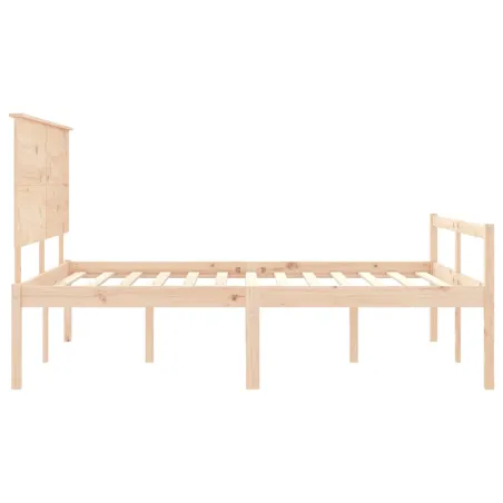 Lit pour personne âgée sans matelas 160x200 cm bois massif