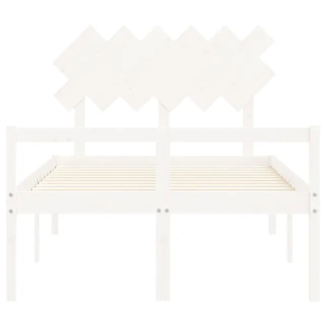 Lit pour personne âgée sans matelas blanc bois massif