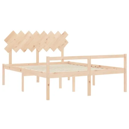 Lit pour personne âgée sans matelas 160x200 cm bois massif