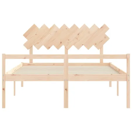 Lit pour personne âgée sans matelas 160x200 cm bois massif