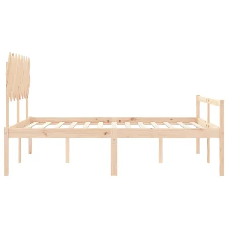 Lit pour personne âgée sans matelas 160x200 cm bois massif