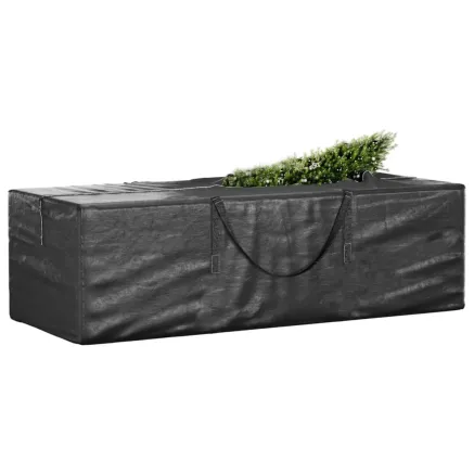 Sac de rangement pour sapin de Noël noir 135x40x55 cm PE 2