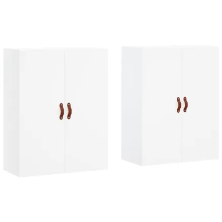 Armoires murales 2 pcs blanc 69,5x34x90 cm 2