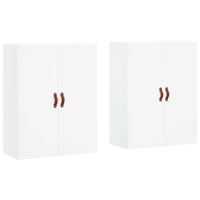 Armoires murales 2 pcs blanc 69,5x34x90 cm