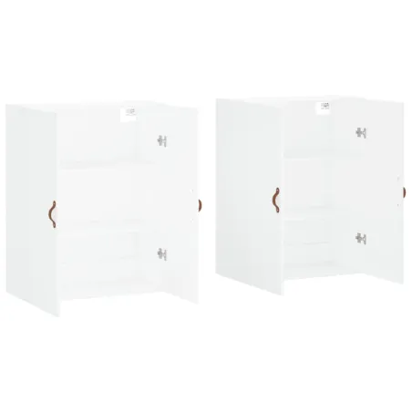 Armoires murales 2 pcs blanc 69,5x34x90 cm
