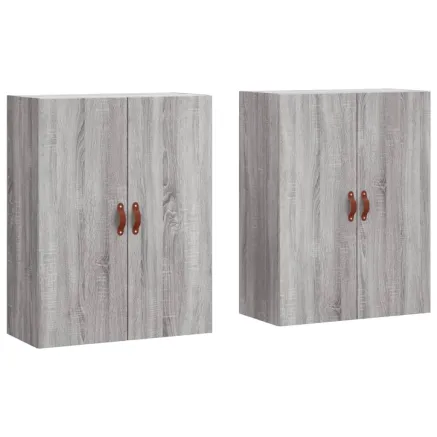 Armoires murales 2 pcs sonoma gris 69,5x34x90 cm 2