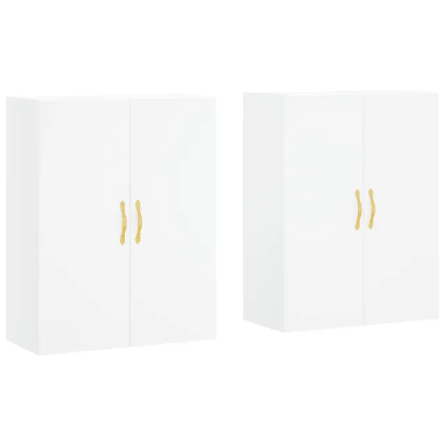Armoires murales 2 pcs blanc 69,5x34x90 cm