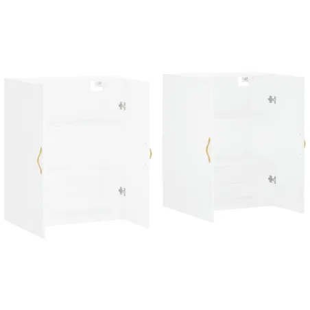 Armoires murales 2 pcs blanc 69,5x34x90 cm