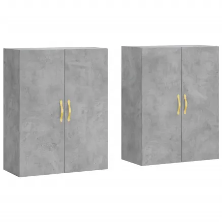 Armoires murales 2 pcs gris béton 69,5x34x90 cm 2