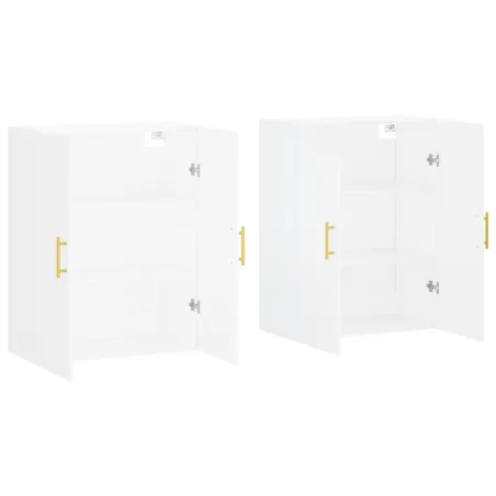 Armoires murales 2 pcs blanc 69,5x34x90 cm