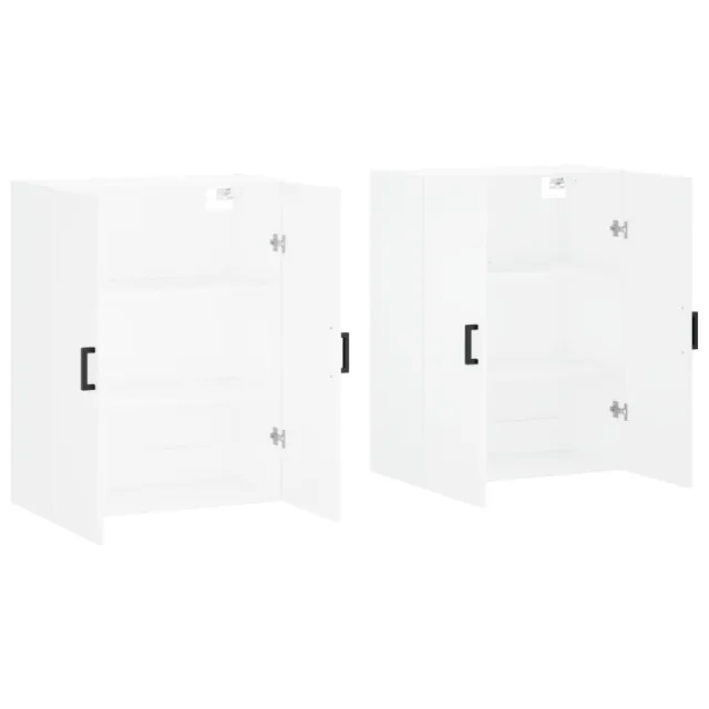 Armoires murales 2 pcs blanc 69,5x34x90 cm