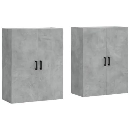 Armoires murales 2 pcs gris béton 69,5x34x90 cm 2