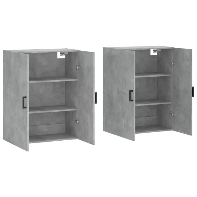 Armoires murales 2 pcs gris béton 69,5x34x90 cm