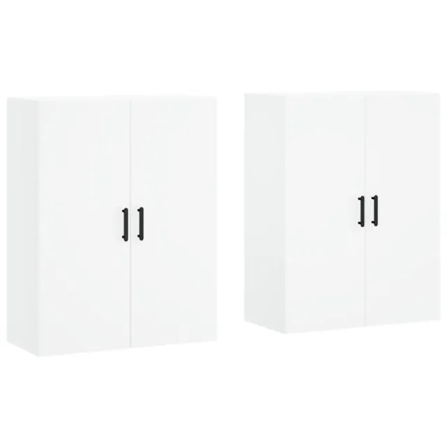 Armoires murales 2 pcs blanc 69,5x34x90 cm