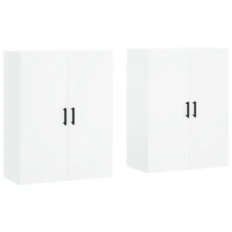 Armoires murales 2 pcs blanc 69,5x34x90 cm