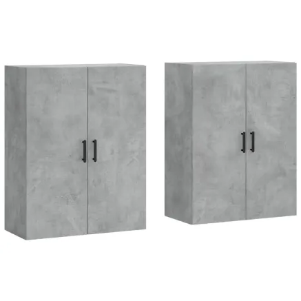 Armoires murales 2 pcs gris béton 69,5x34x90 cm 2