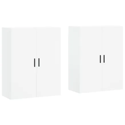 Armoires murales 2 pcs blanc 69,5x34x90 cm 2