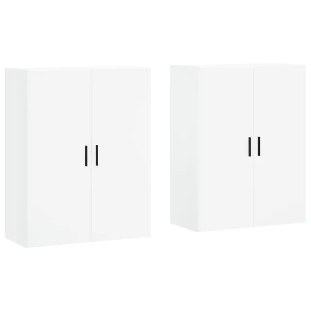 Armoires murales 2 pcs blanc 69,5x34x90 cm