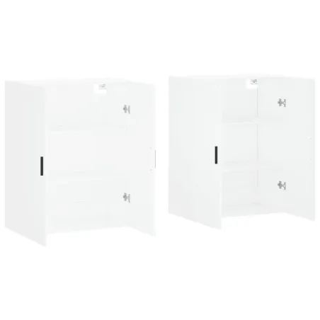 Armoires murales 2 pcs blanc 69,5x34x90 cm