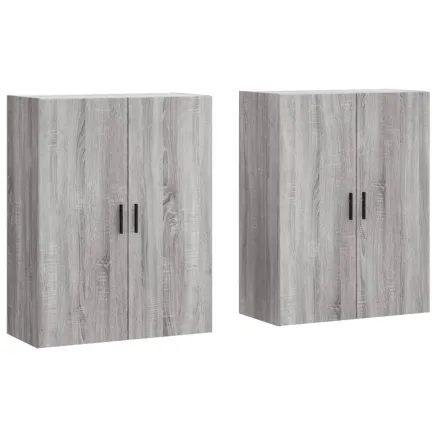 Armoires murales 2 pcs sonoma gris 69,5x34x90 cm 2