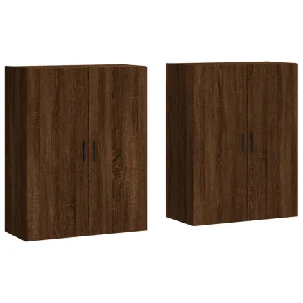 Armoires murales 2 pcs chêne marron 69,5x34x90 cm 2