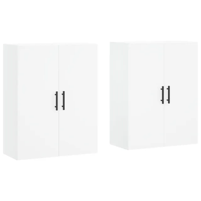 Armoires murales 2 pcs blanc 69,5x34x90 cm