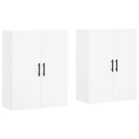 Armoires murales 2 pcs blanc 69,5x34x90 cm