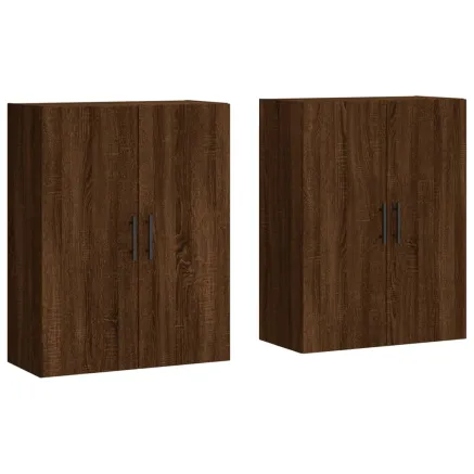 Armoires murales 2 pcs chêne marron 69,5x34x90 cm 2