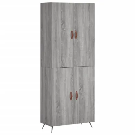 Buffet haut Sonoma gris 69,5x34x180 cm Bois d'ingénierie 2