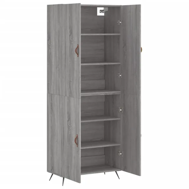 Buffet haut Sonoma gris 69,5x34x180 cm Bois d'ingénierie