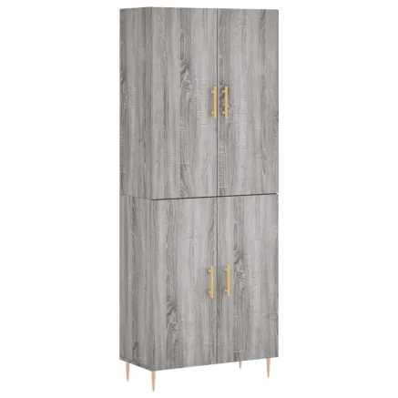 Buffet haut Sonoma gris 69,5x34x180 cm Bois d'ingénierie 2
