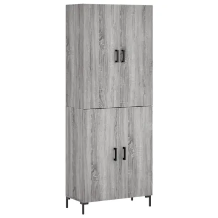 Buffet haut Sonoma gris 69,5x34x180 cm Bois d'ingénierie 2