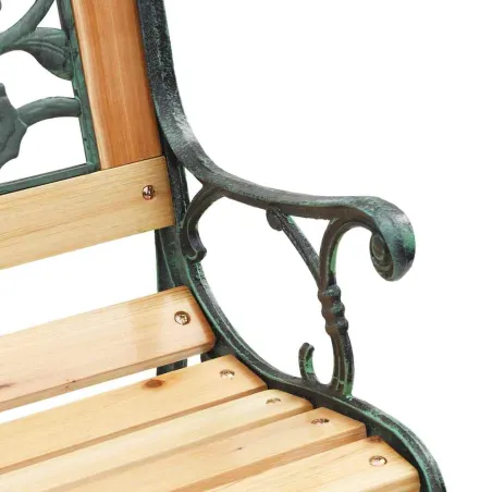 Banc de jardin avec coussin Marron 116 x 54 x 73 cm bois