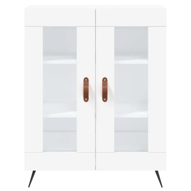 Buffet haut Blanc 69,5x34x180 cm Bois d'ingénierie