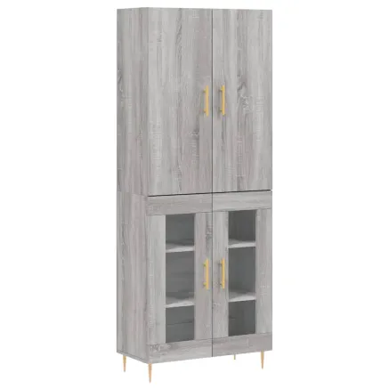 Buffet haut Sonoma gris 69,5x34x180 cm Bois d'ingénierie 2