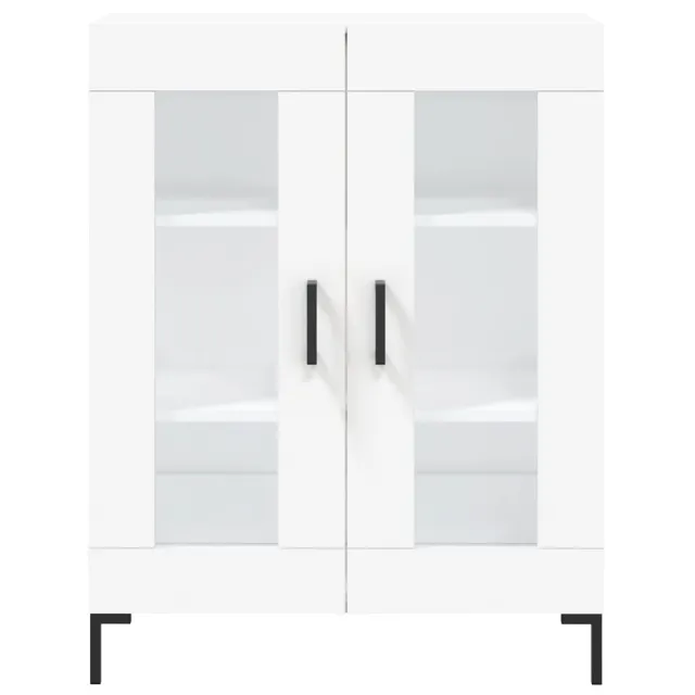 Buffet haut Blanc 69,5x34x180 cm Bois d'ingénierie