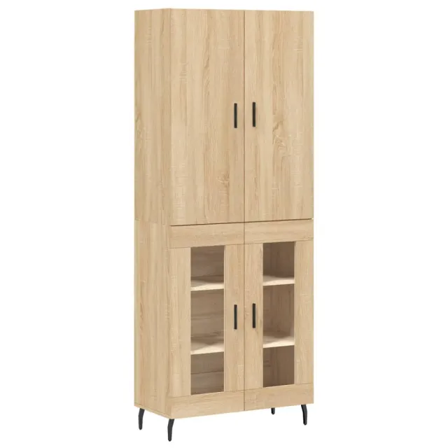 Buffet haut Chêne sonoma 69,5x34x180 cm Bois d'ingénierie