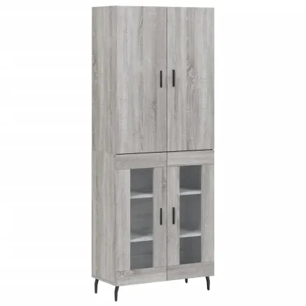 Buffet haut Sonoma gris 69,5x34x180 cm Bois d'ingénierie 2