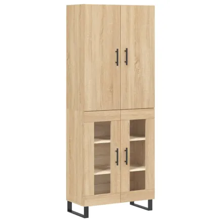 Buffet haut Chêne sonoma 69,5x34x180 cm Bois d'ingénierie 2