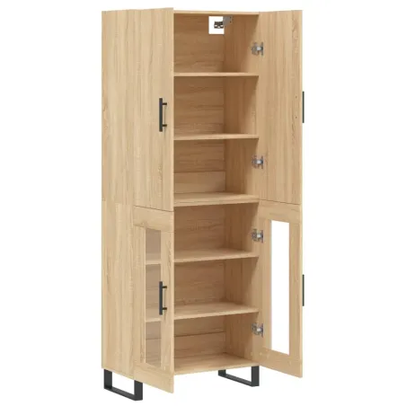 Buffet haut Chêne sonoma 69,5x34x180 cm Bois d'ingénierie