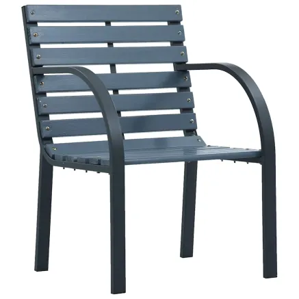 Chaises de jardin lot de 2 sapin massif acier enduit de poudre 2