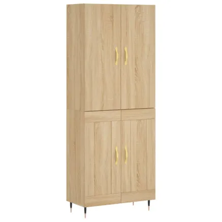 Buffet haut Chêne sonoma 69,5x34x180 cm Bois d'ingénierie 2