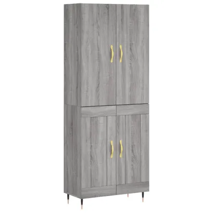 Buffet haut Sonoma gris 69,5x34x180 cm Bois d'ingénierie 2