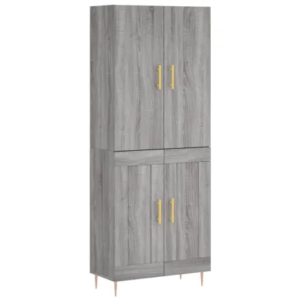Buffet haut Sonoma gris 69,5x34x180 cm Bois d'ingénierie 2