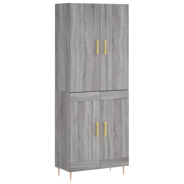 Buffet haut Sonoma gris 69,5x34x180 cm Bois d'ingénierie