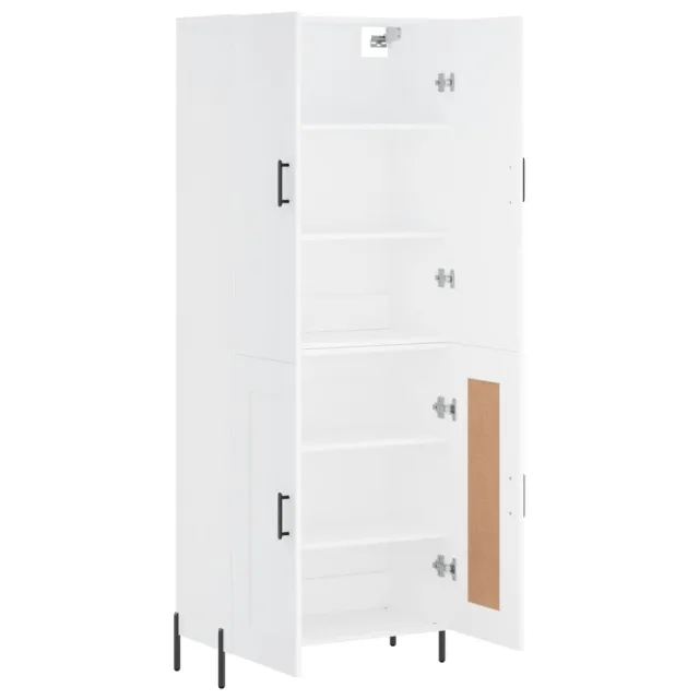 Buffet haut Blanc 69,5x34x180 cm Bois d'ingénierie