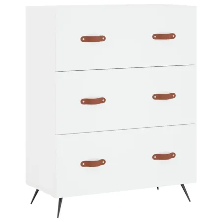 Buffet haut Blanc 69,5x34x180 cm Bois d'ingénierie