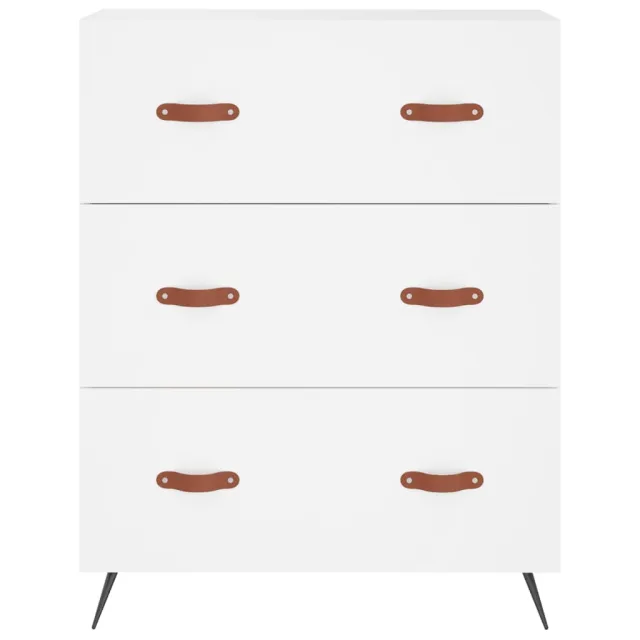 Buffet haut Blanc 69,5x34x180 cm Bois d'ingénierie