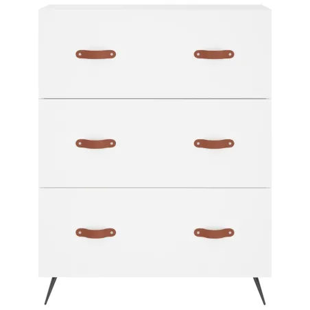 Buffet haut Blanc 69,5x34x180 cm Bois d'ingénierie