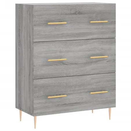Buffet haut Sonoma gris 69,5x34x180 cm Bois d'ingénierie